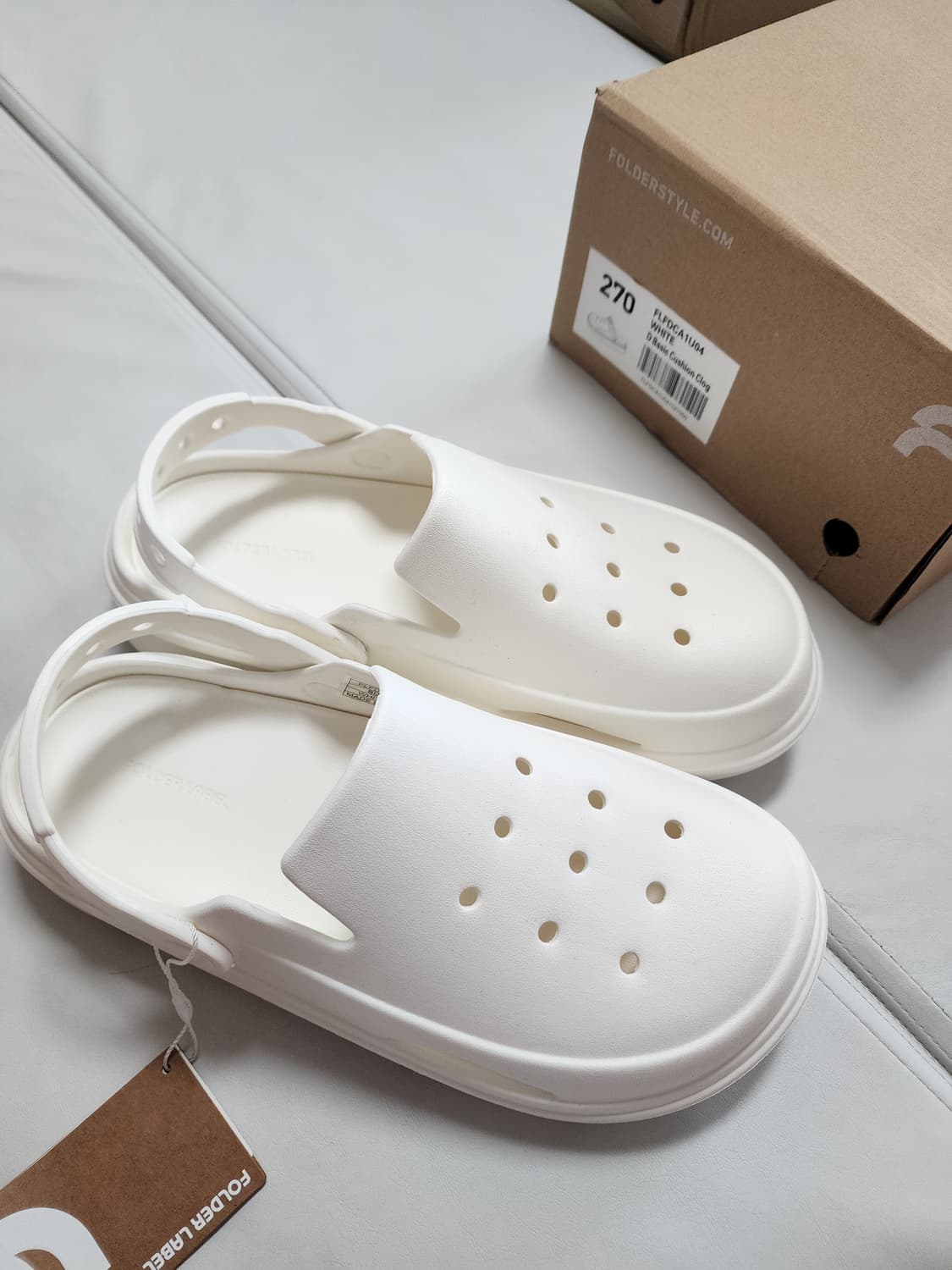 폴더클로그샌들270사이즈화이트 상품이미지4