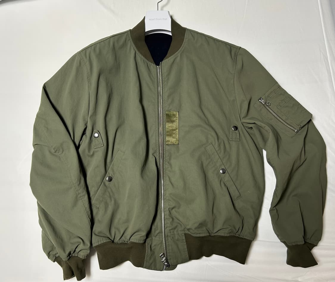 이얼즈어고 리버시블 ma-1 카키 m사이즈 상품이미지1