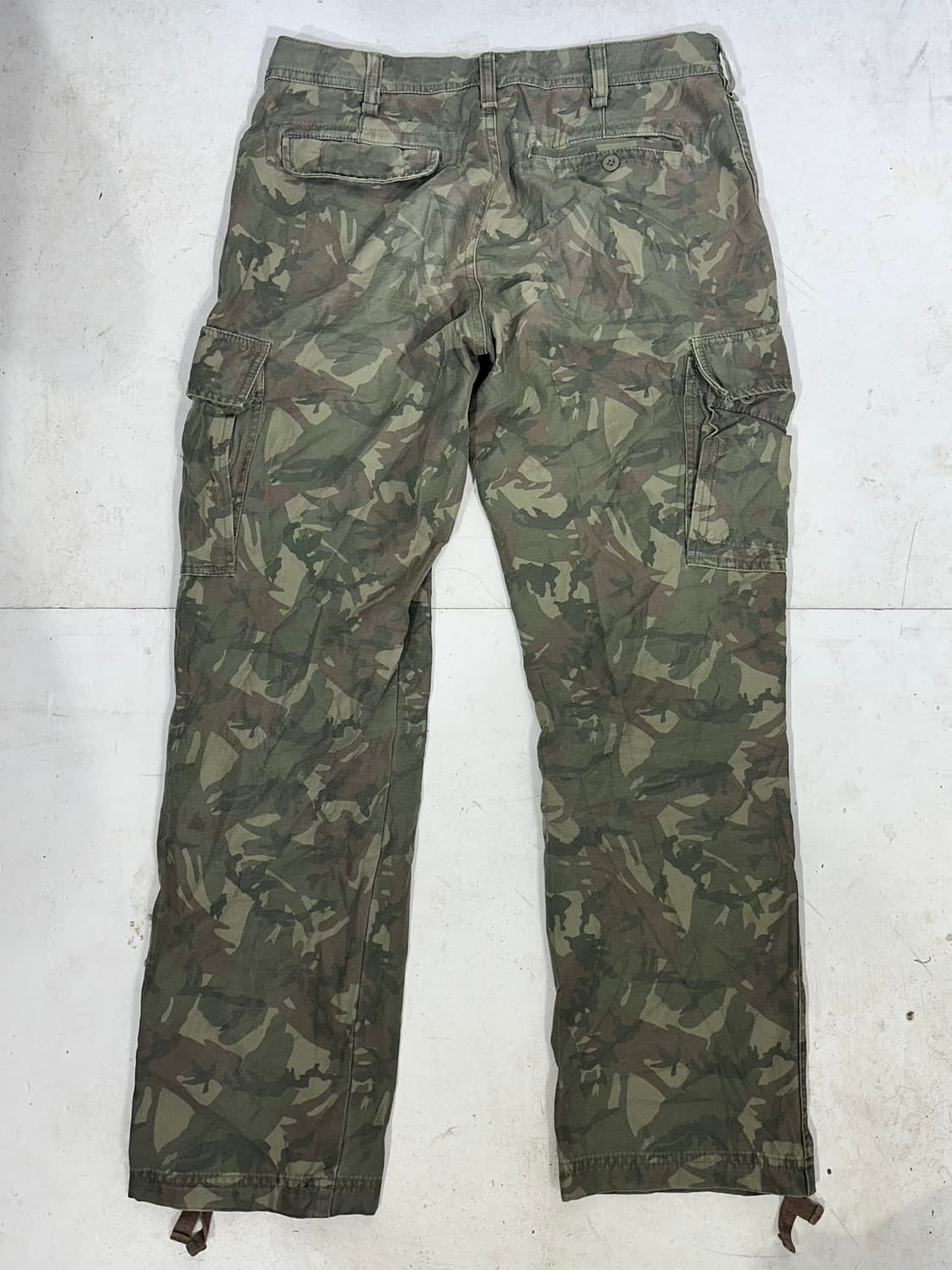 일본 빈티지 카키 밀리터리 카모 카고 팬츠 와이드 팬츠 M 상품이미지5