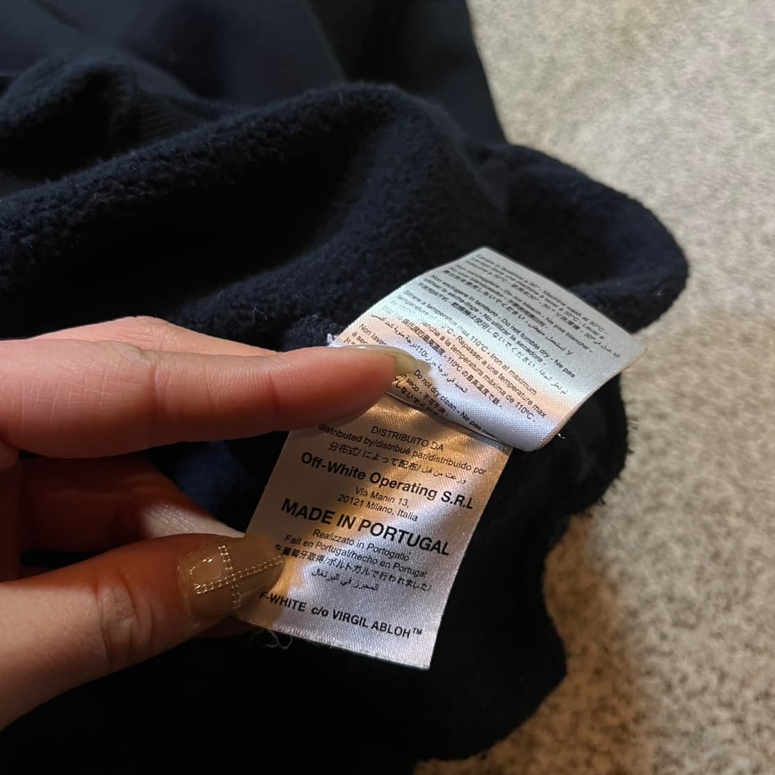 오프화이트 에로우 후드티 상품이미지5