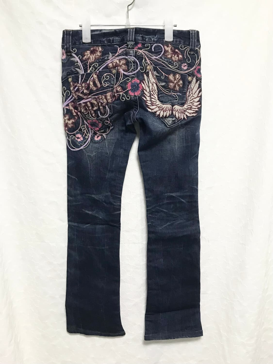 빈티지 레드페퍼 red pepper 오리엔탈 레이스 자수 데님 팬츠 상품이미지3