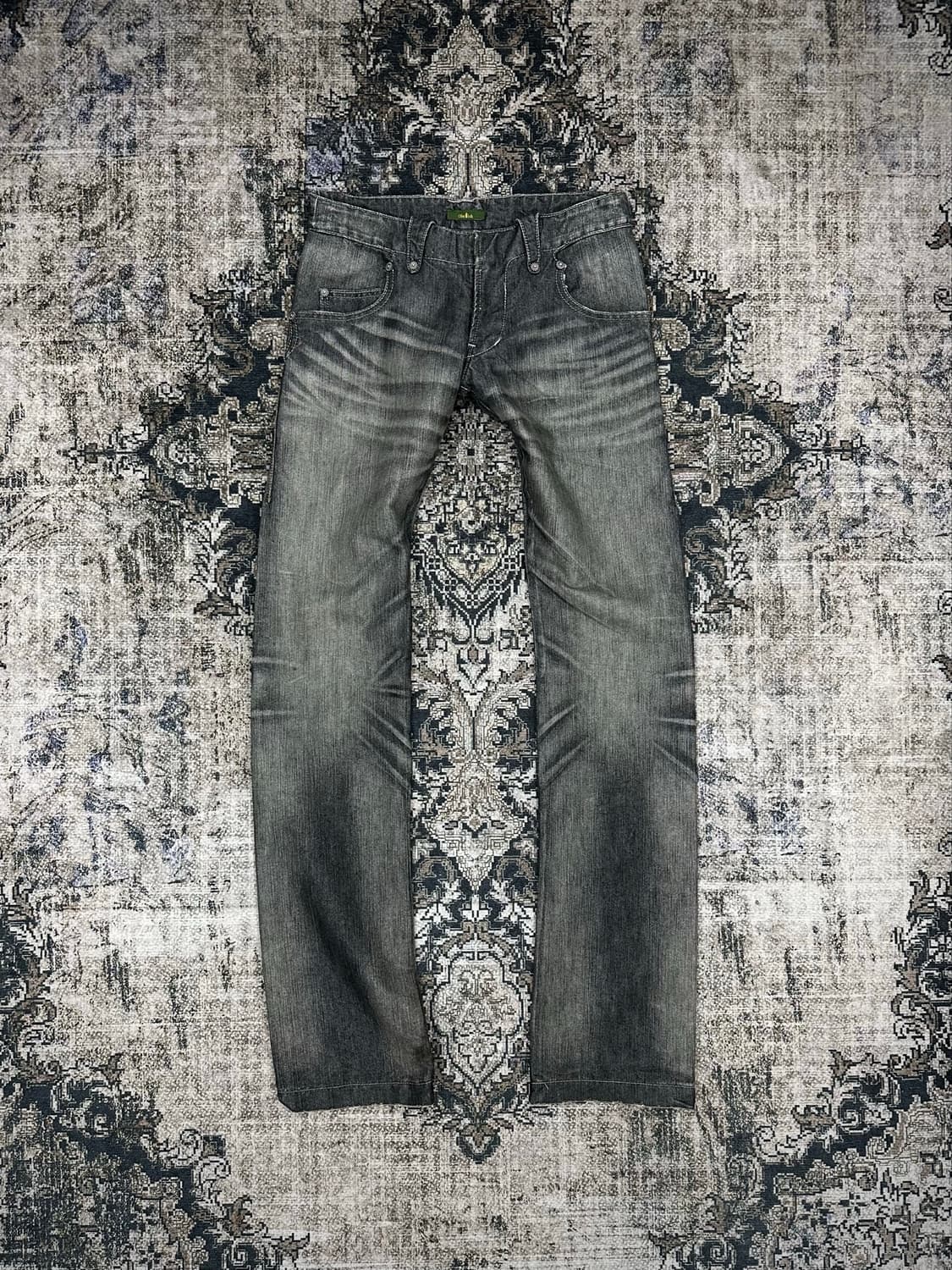 Obelisk stone washing bootscut jeans 상품이미지1