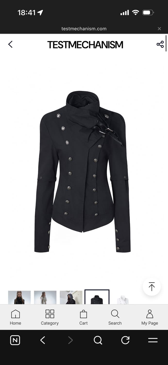 하이넥 메탈 버튼 재킷 상품이미지1