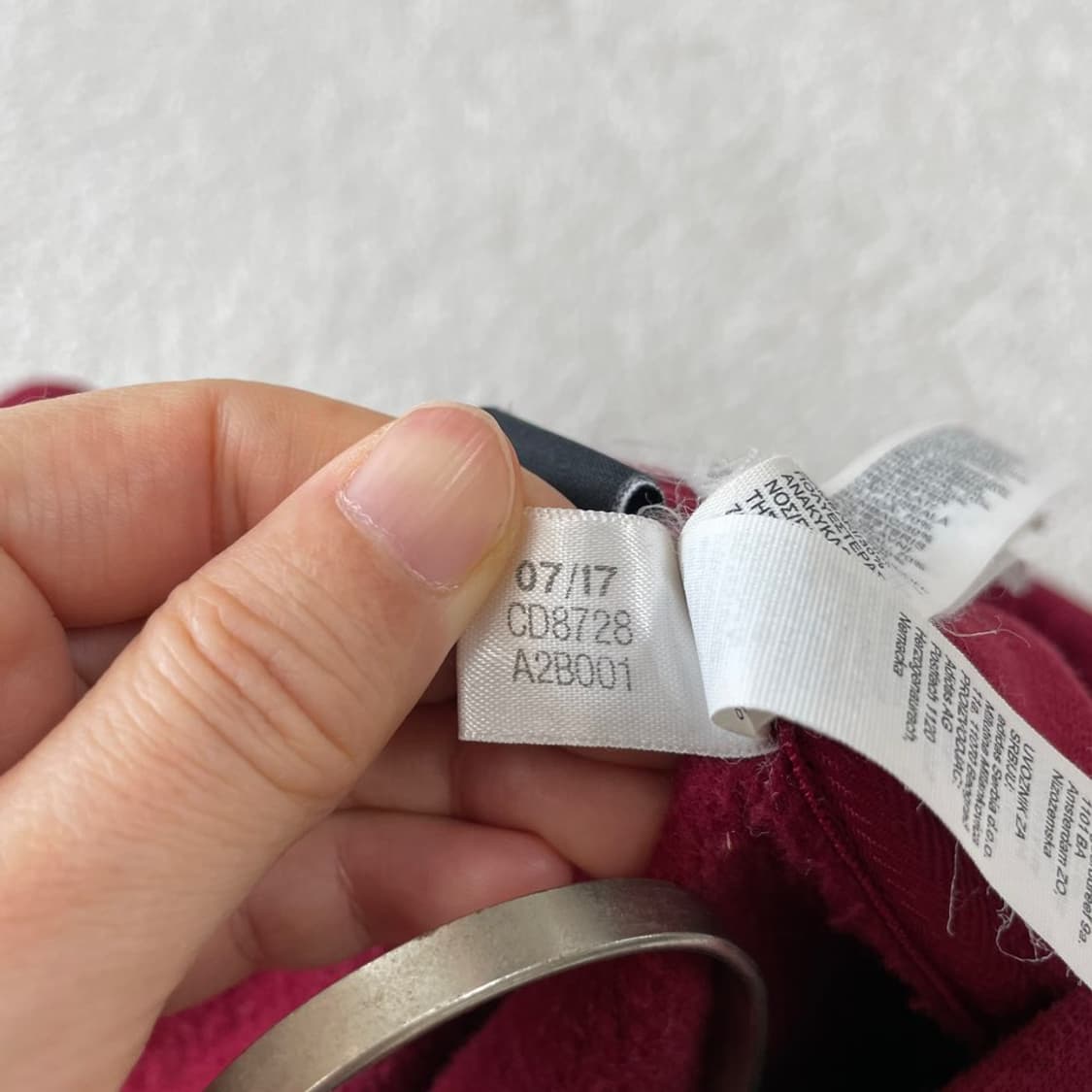 XXL 아디다스 버건디 후드집업 자켓 삼선 110 상품이미지7