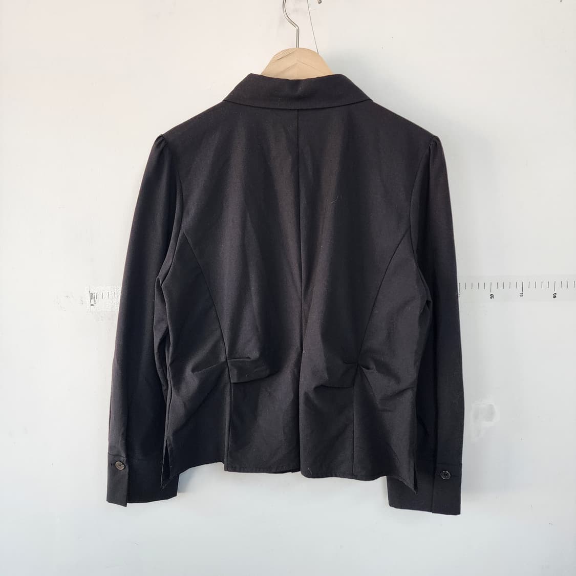 M.FFIN 블랙 카라넥 셔츠 블라우스 상품이미지3