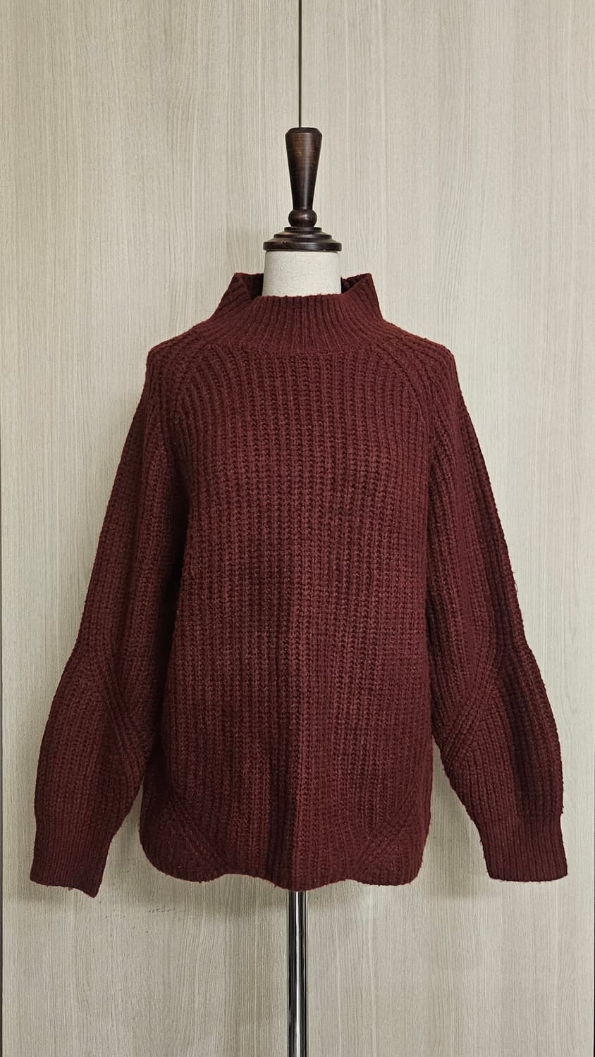 지오송지오 분위기미친 와이드소매 브릭와인 니트 95 상품이미지3