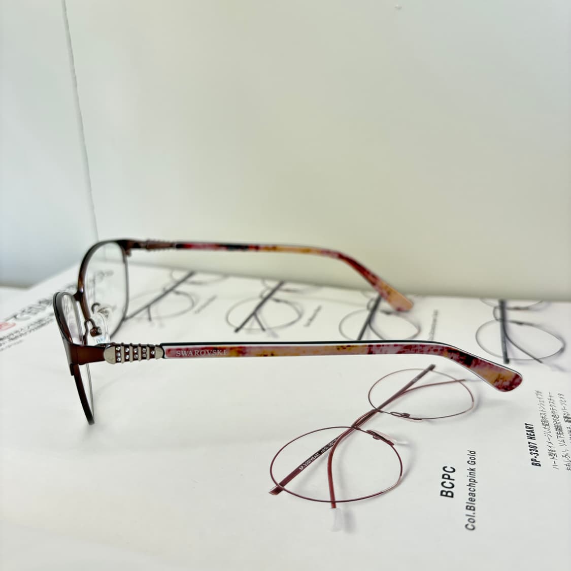 Swarovski 스와로브스키 브라운 메탈 안경 상품이미지4
