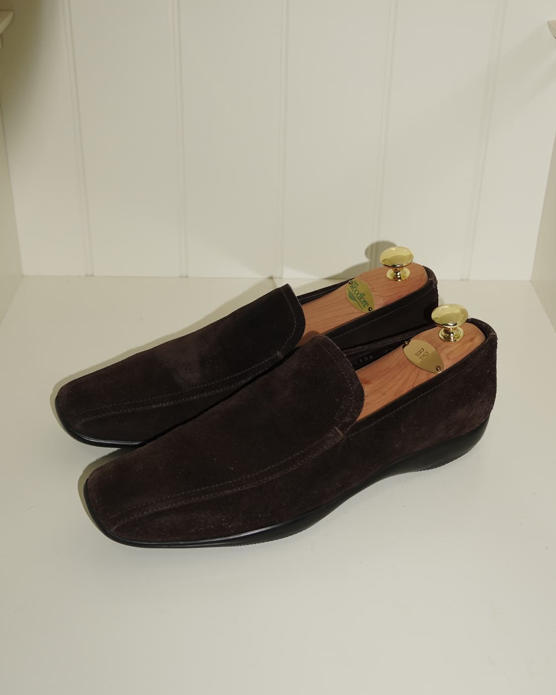 프라다 브라운 스웨이드 로퍼 상품이미지4