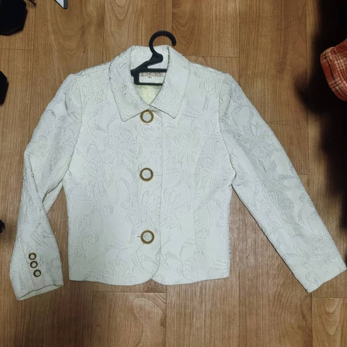 빈티지 꽃무늬 플라워 아이보리 패턴 자켓 상품이미지2