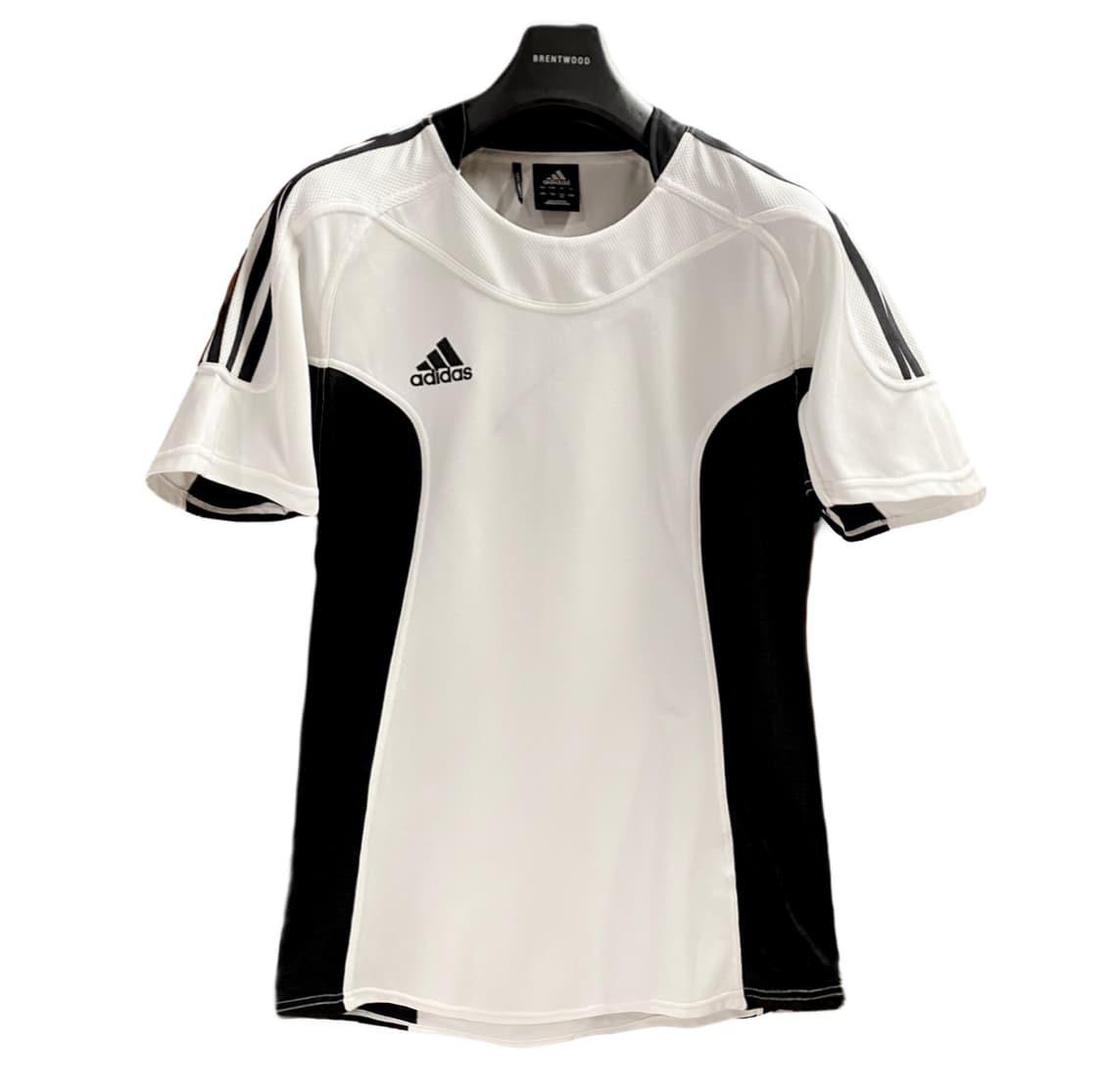 빈티지 일본 아디다스 반팔 져지 티셔츠 블랙앤 화이트 상품이미지1