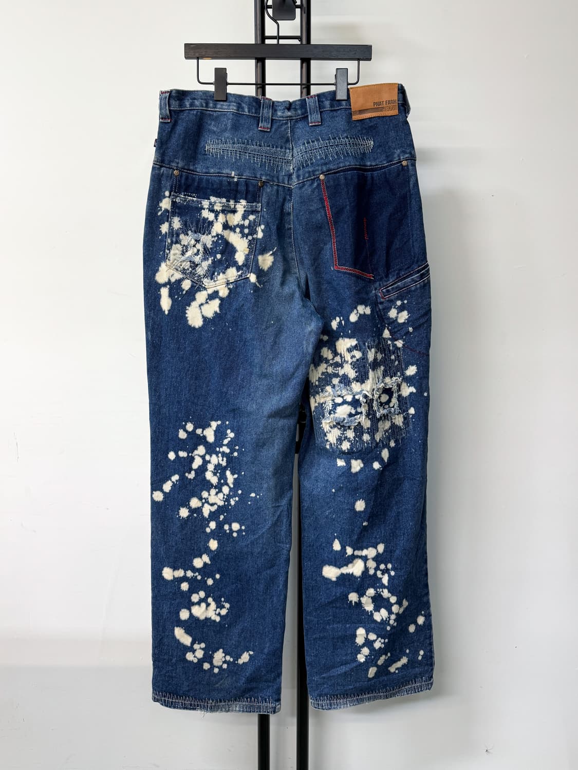 팻 팜 블리치드 스티치 데님 팬츠 상품이미지4