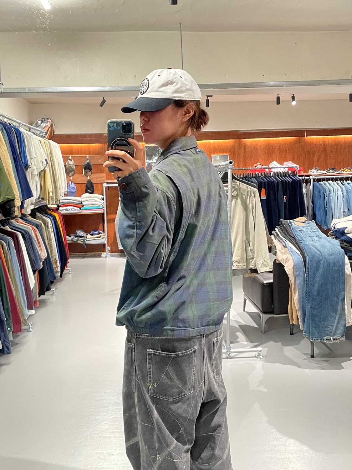 노티카 블랙 와치 패턴 자켓 상품이미지2