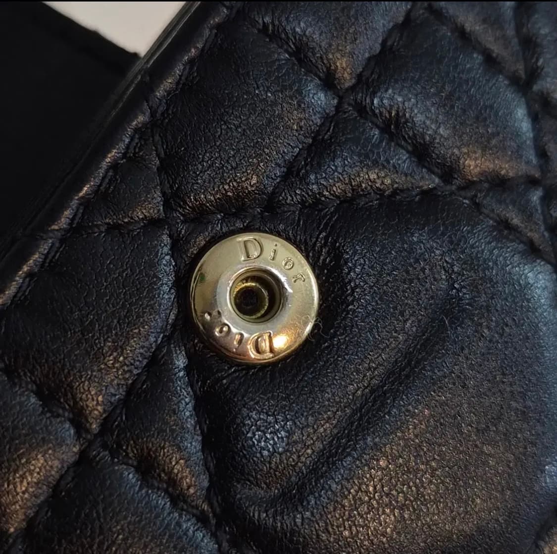 디올 아코디언 지갑 검정 무광 상품이미지4