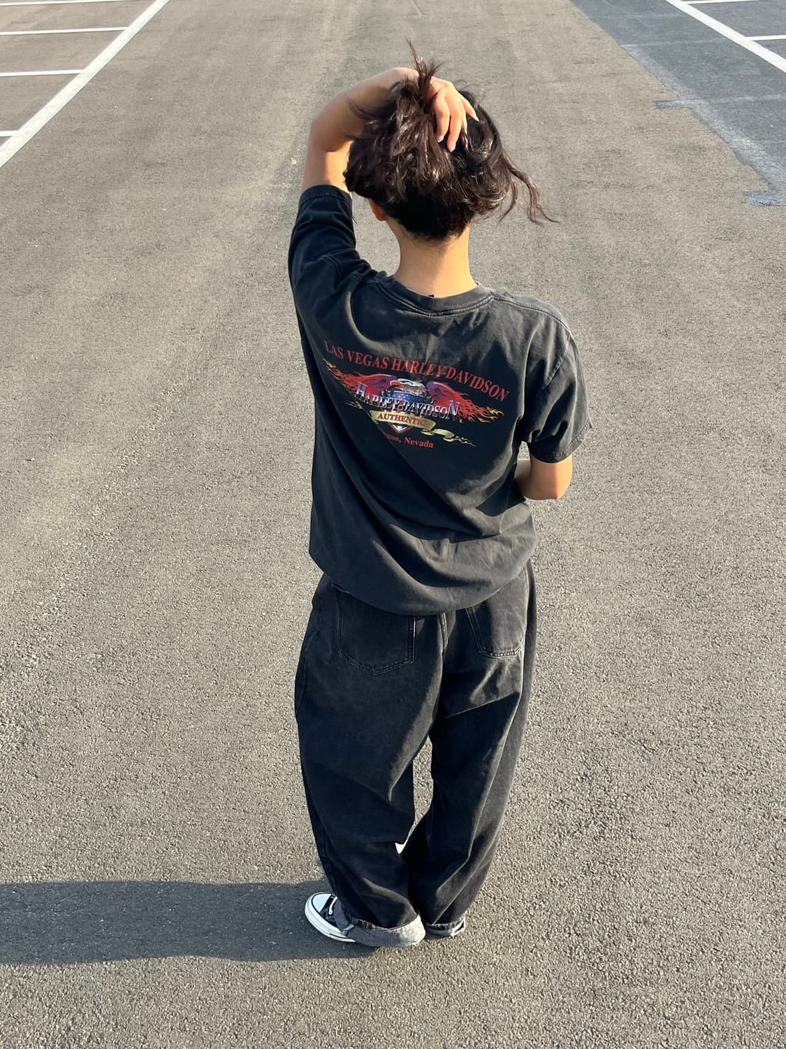 90s USA 빈티지 할리 데이비슨 'V-트윈 엔진' 티셔츠 상품이미지7