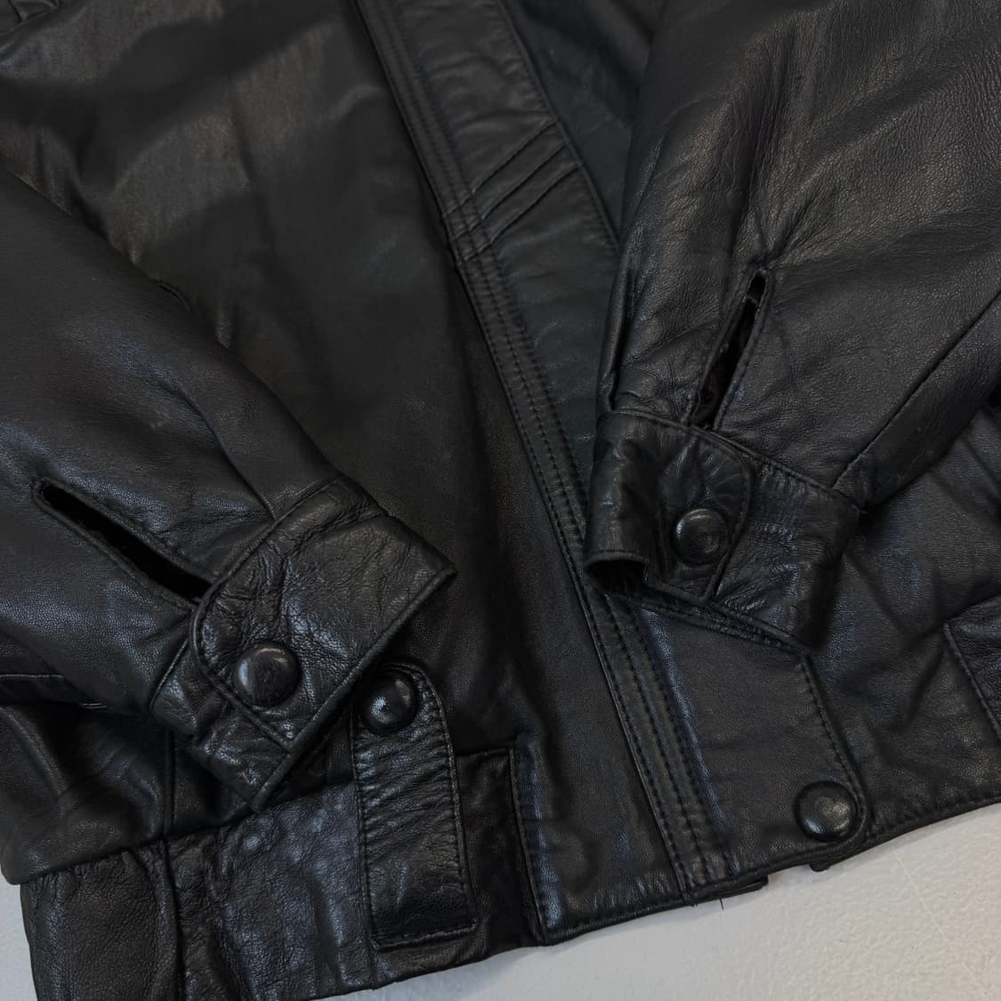 발망 아카이브 90s 제팬 리얼레더 봄버 가죽자켓 상품이미지6