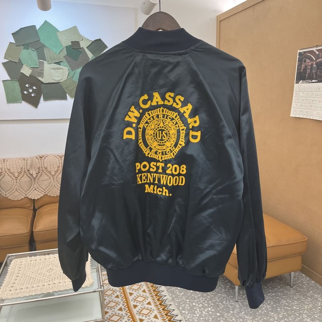 빈티지 USA 올드스쿨 레트로 베이스볼 새틴 바시티 자켓 L C10538 상품이미지4