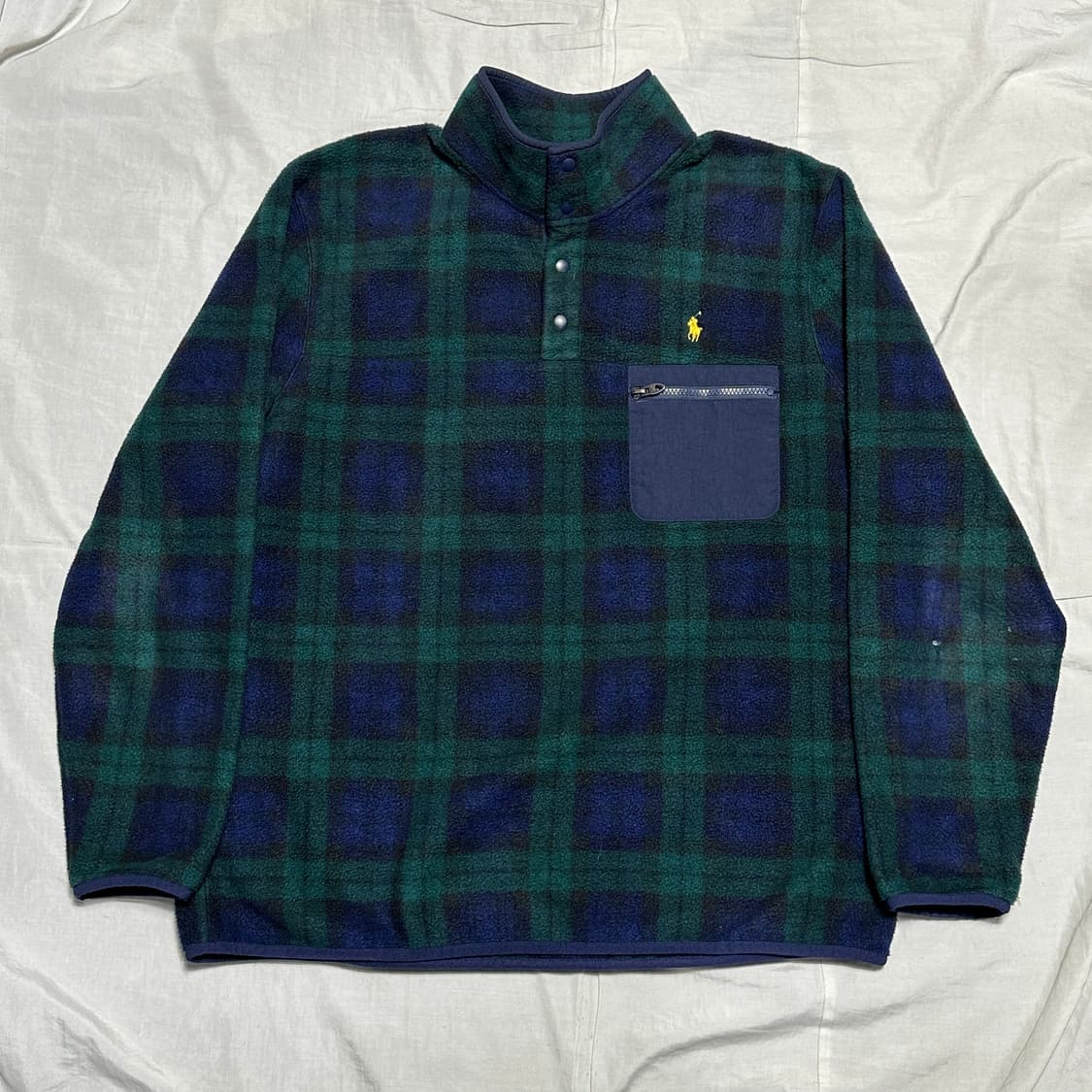 XL 폴로랄프로렌 후리스 타탄체크 아노락 상품이미지2