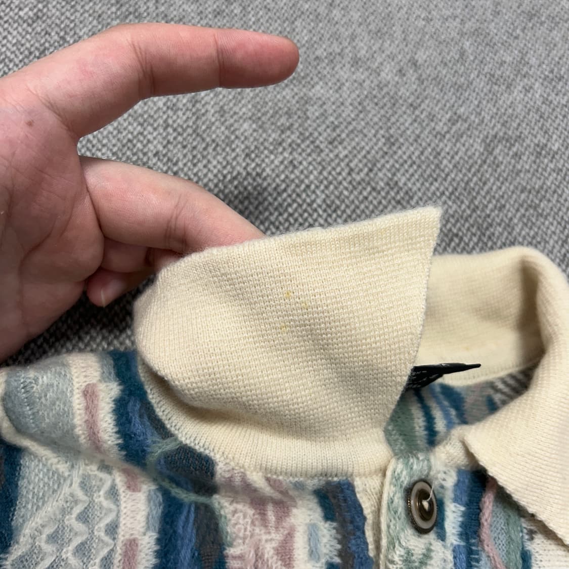 쿠지 빈티지 카라 케이블니트(S) 상품이미지3