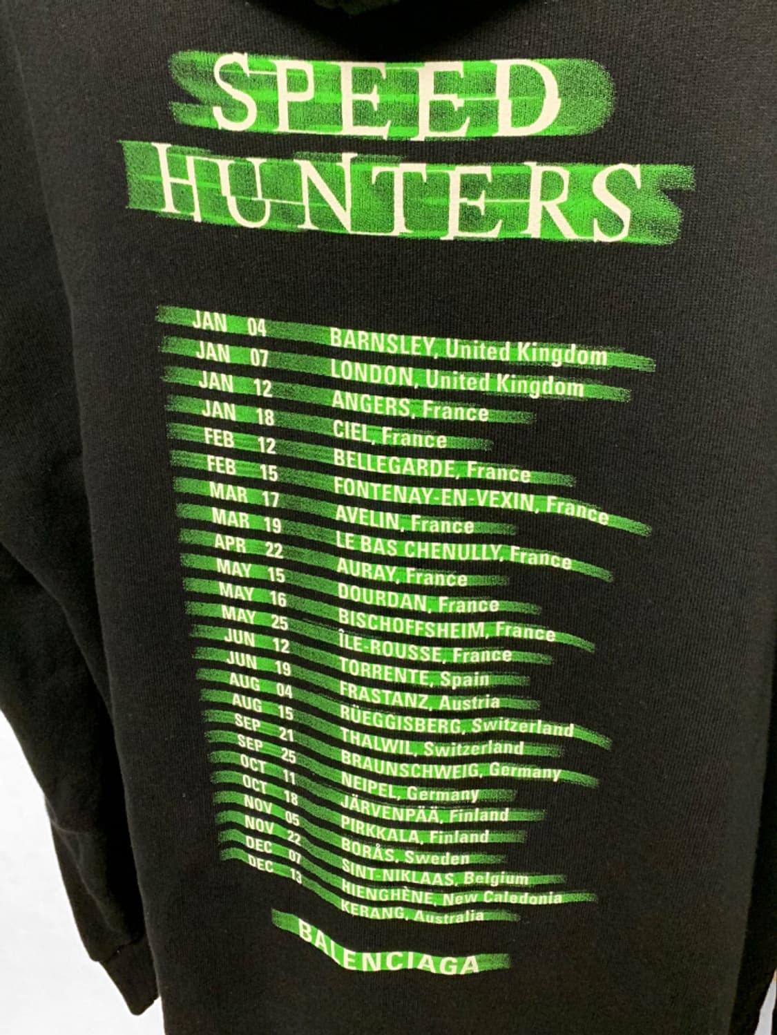 발렌시아가 스피드헌터 후드티 형광 xs 상품이미지5