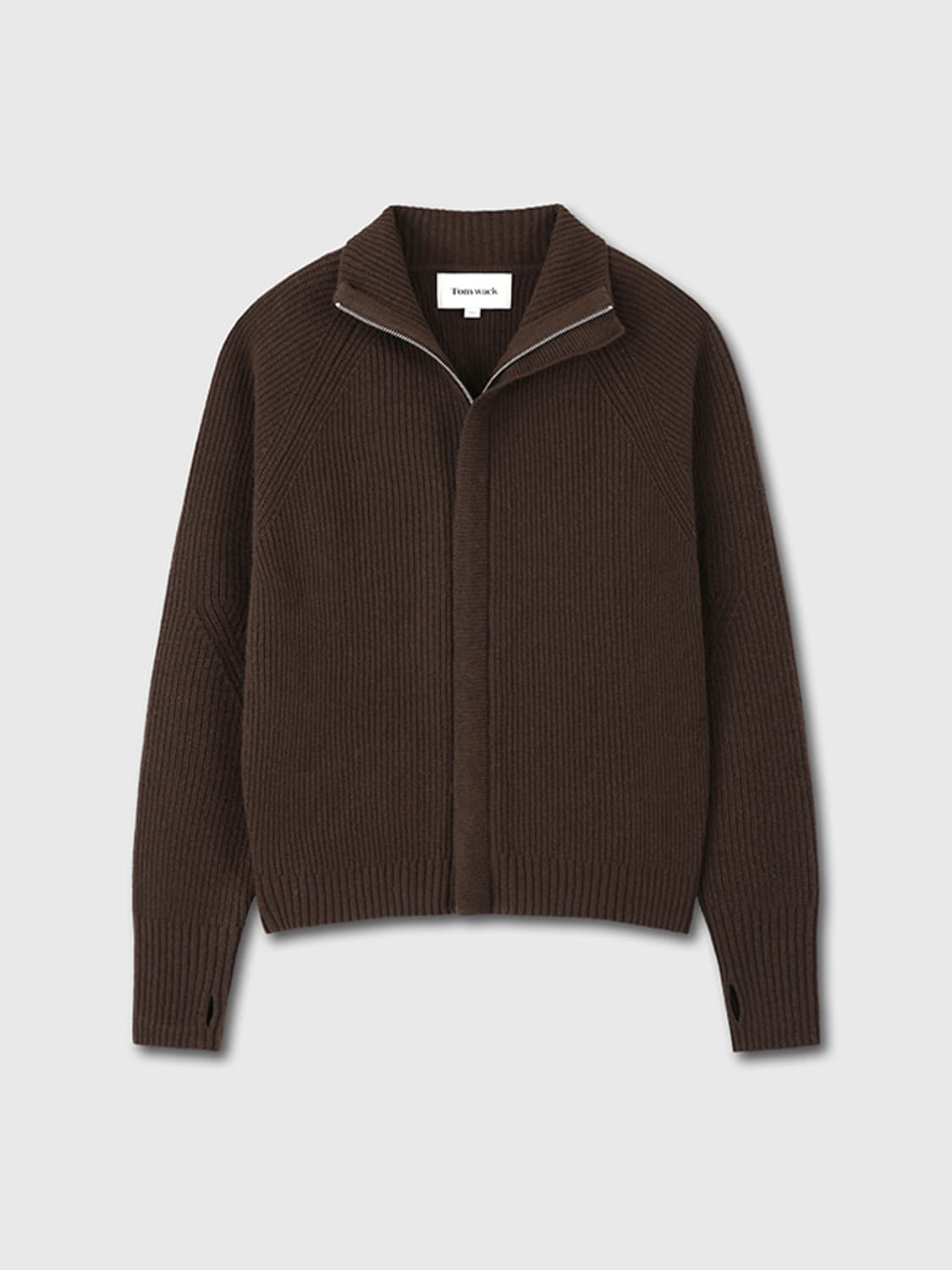 토니웩 SUPER FINE MERINO WOOL 니트 집업 [다크브라운] 상품이미지6