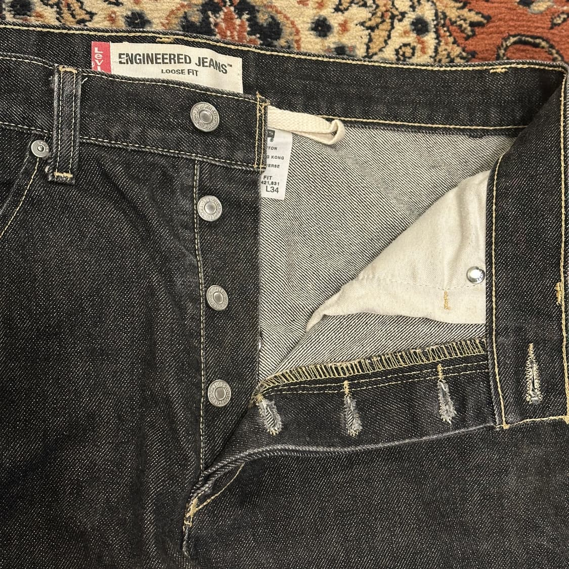 리바이스 엔지니어드진 흑청 (33) 루즈핏 상품이미지7