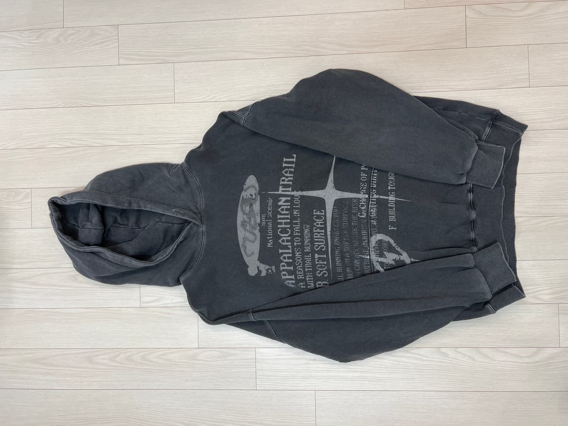 트래블 트레일 피그먼트 후드티 (블랙 차콜/L) 상품이미지2