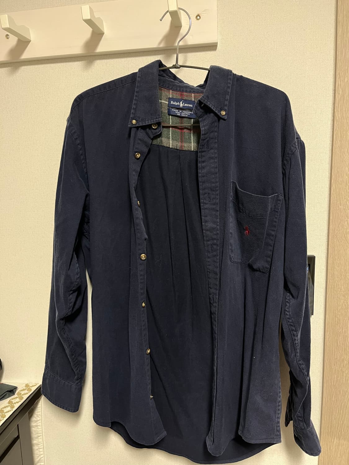폴로 네이비 코튼 셔츠 XL 상품이미지2