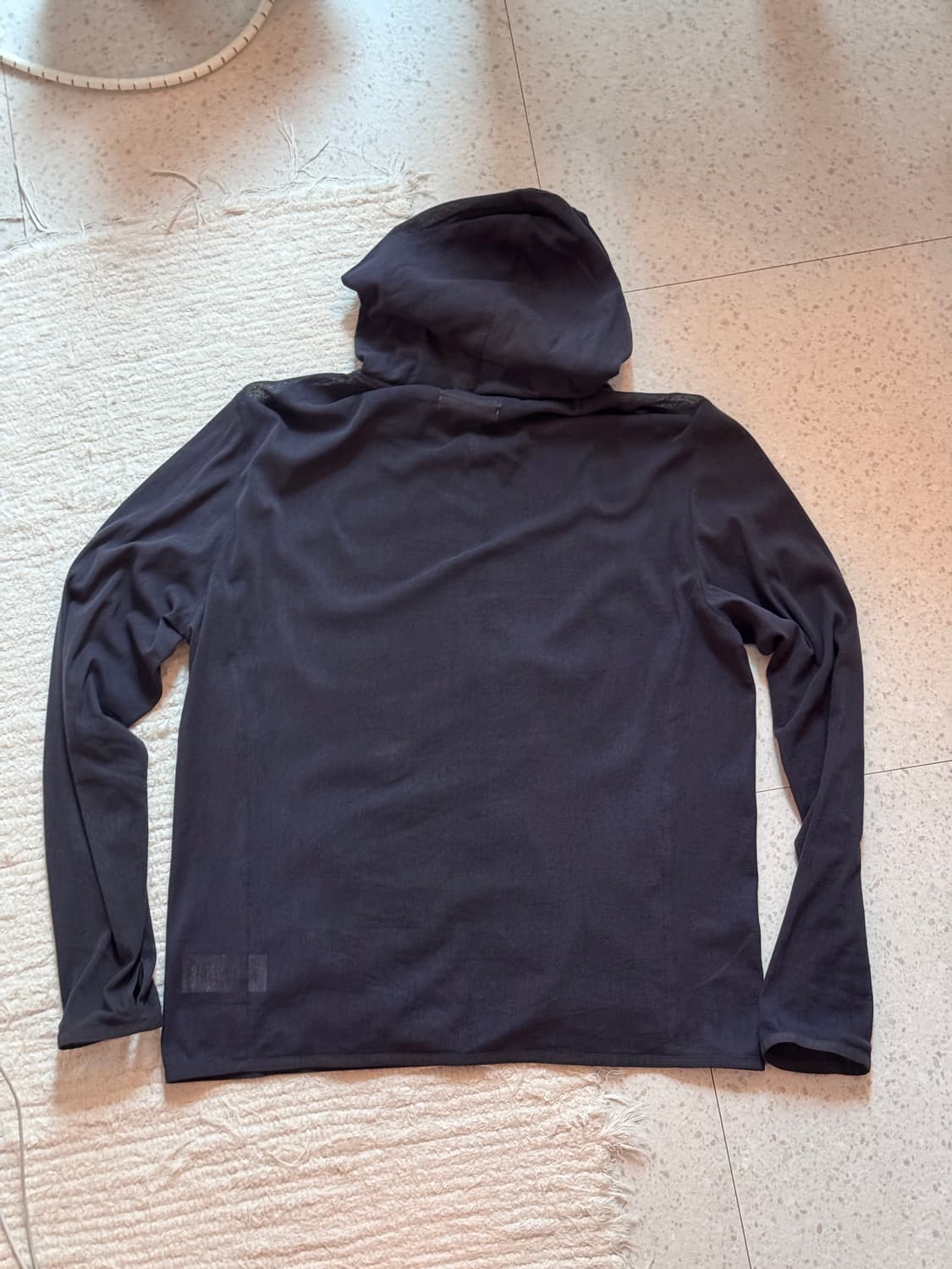 아모멘토 Men's Mesh Hooded Zip Up Jumper 상품이미지2