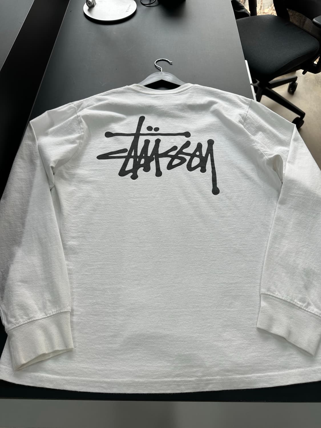 스투시 백로고 롱슬리브 긴팔티 화이트 상품이미지4