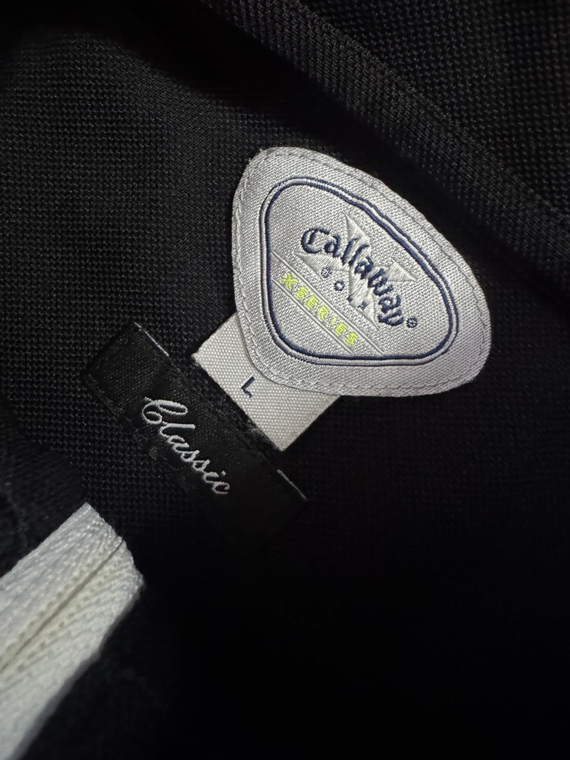 캘러웨이 골프 반집업 기능성 반팔 티셔츠 L 블랙 상품이미지3