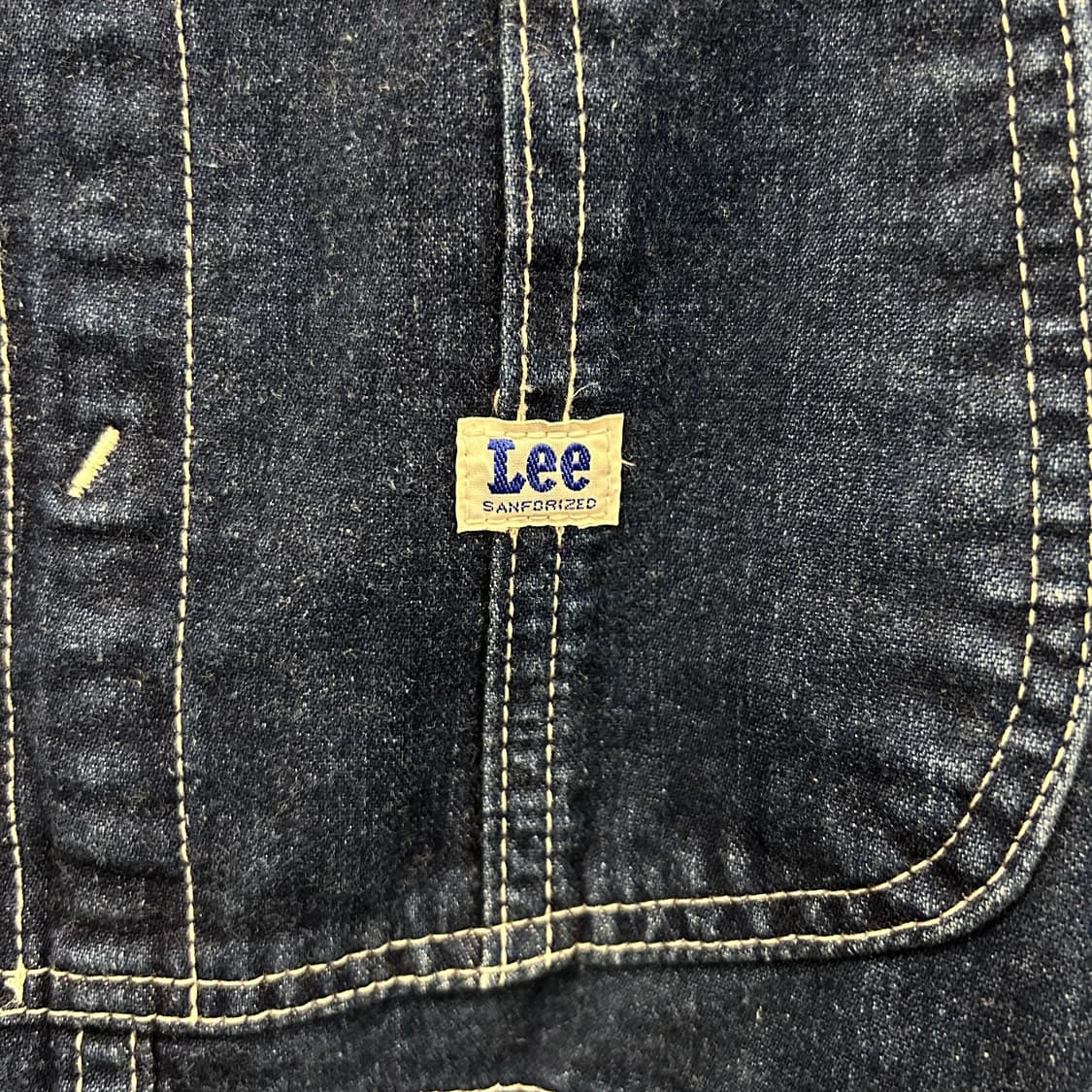 Lee 재팬 와이드핏 스티치 카펜더 데님 오버롤 상품이미지3