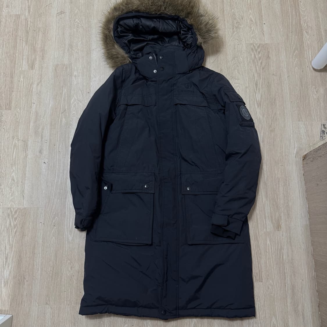 빈폴 아웃도어 덕다운 후드 롱패딩 S/90  상품이미지1