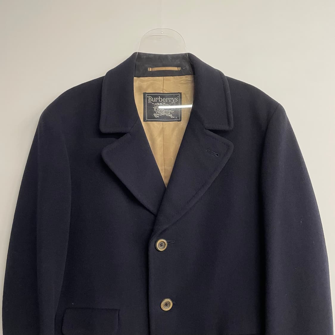 90s 버버리 싱글 브레스티드 울 코트 상품이미지2