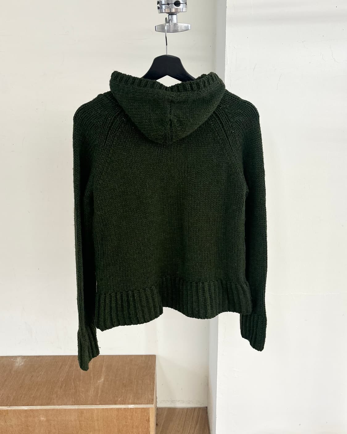 막스앤코 카키 니트 후드 집업 상품이미지6