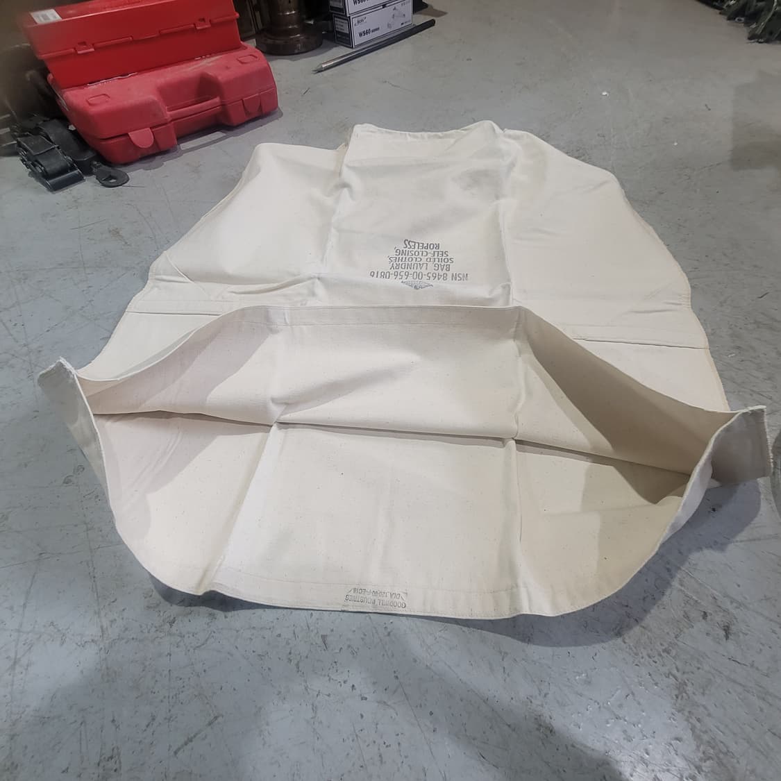 미군 빈티지 캔버스 세탁 가방 상품이미지4