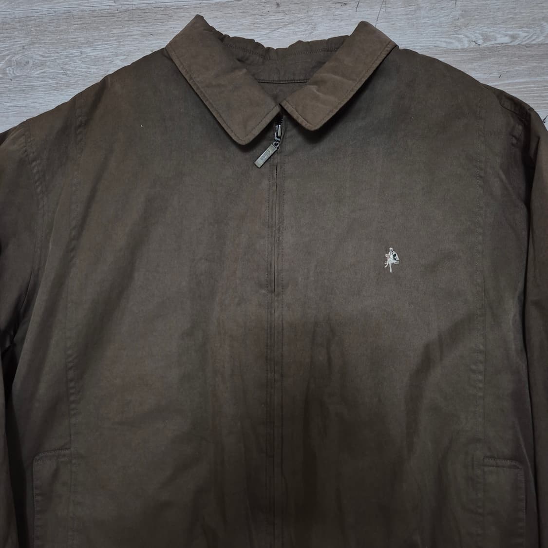 올젠 자수로고 울 안감 블루종 자켓 L(100) 상품이미지2