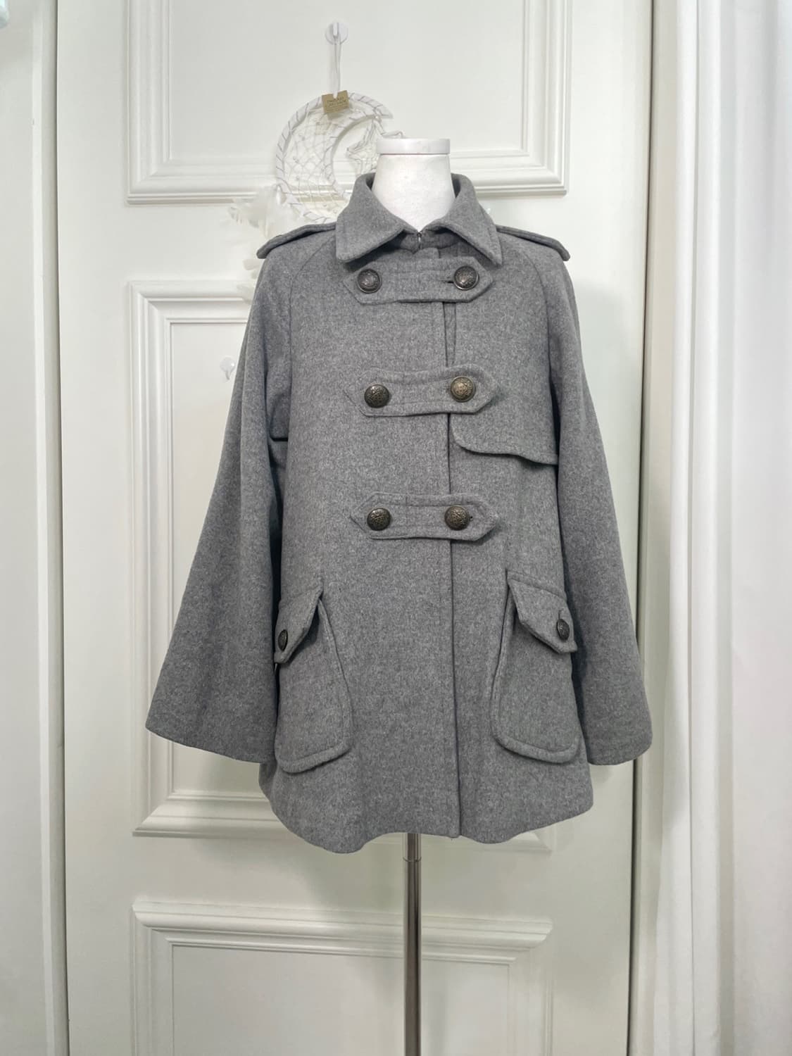 ROYAL PARTY gray button point pocket fla 상품이미지1