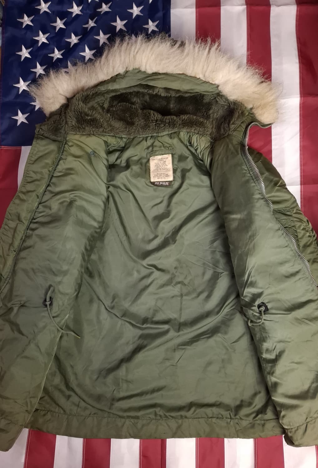오리지날 90's 미국제조 미공군 민수용 알파사 N-3B 극한지용 파카 상품이미지9