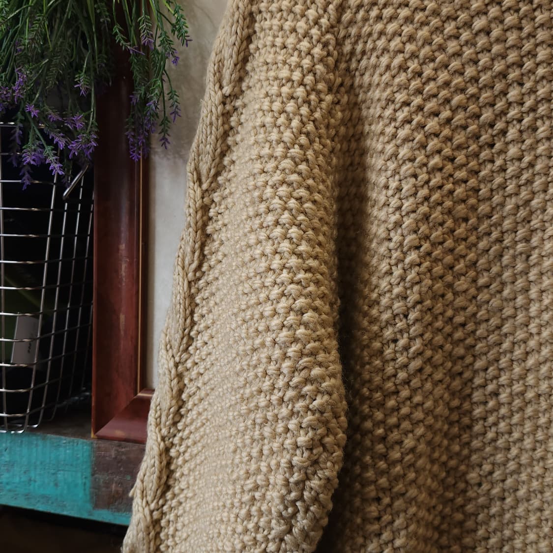 90s 프렌치 핸드메이드 울 가디건 코위찬 헤비울 스웨터 집업 니트 상품이미지10