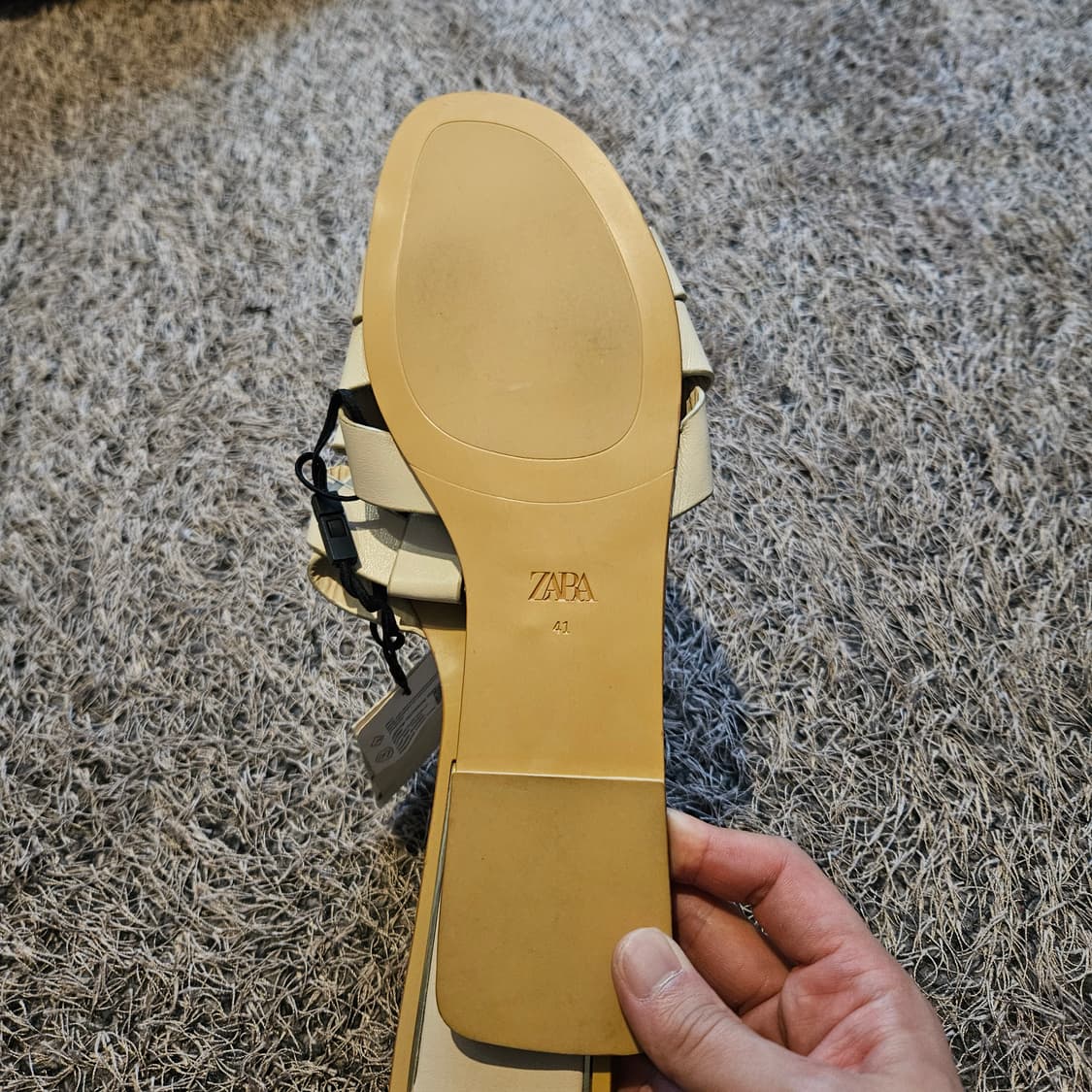 (미사용) 자라(Zara) 크로스레더 플렛 샌들 41 상품이미지5