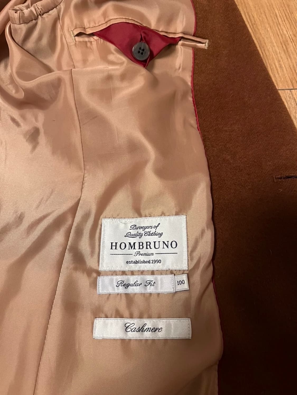 옴브루노 남성 캐시미어 50% 코트 / 브라운 / 100 상품이미지3