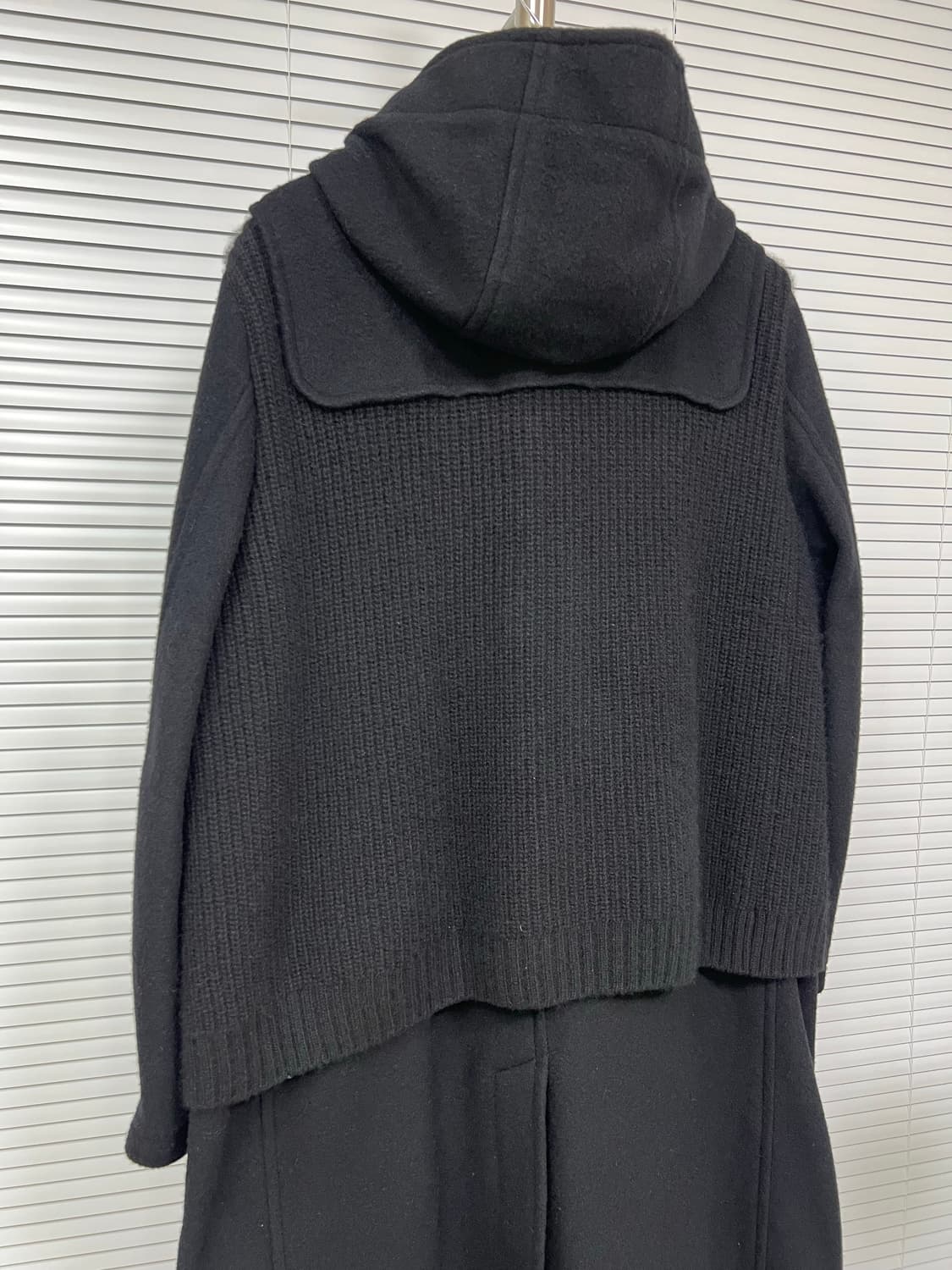 언더커버 21FW 니트 도킹 캐시미어 더플코트 상품이미지4