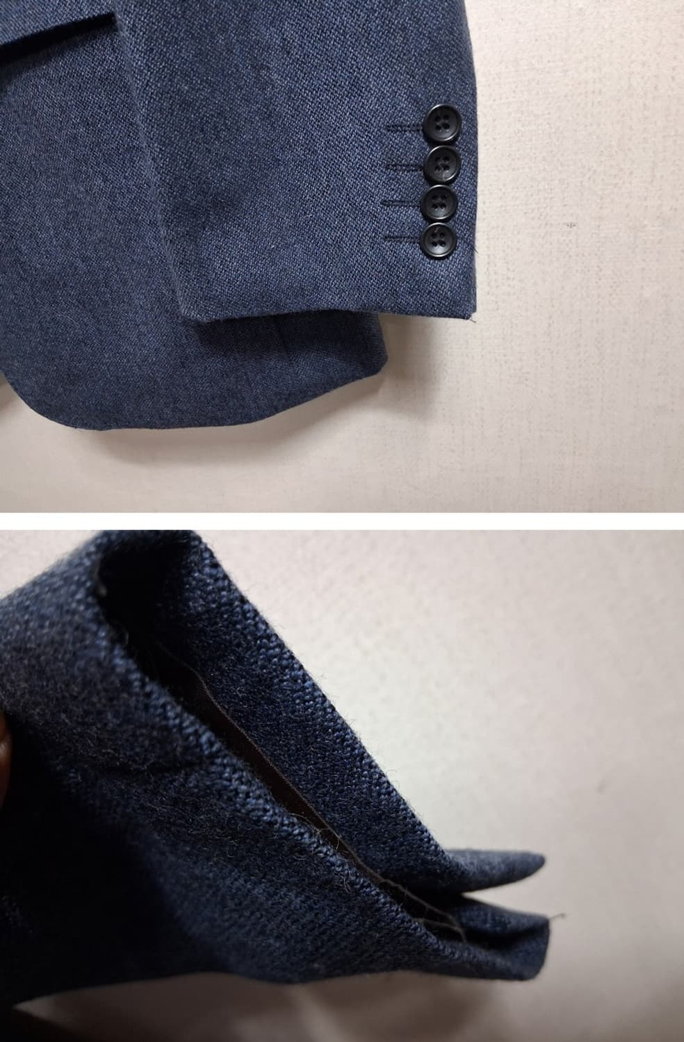 LA LOGGIA 청색 모직쟈켓 남성100 일본빈티지  상품이미지6
