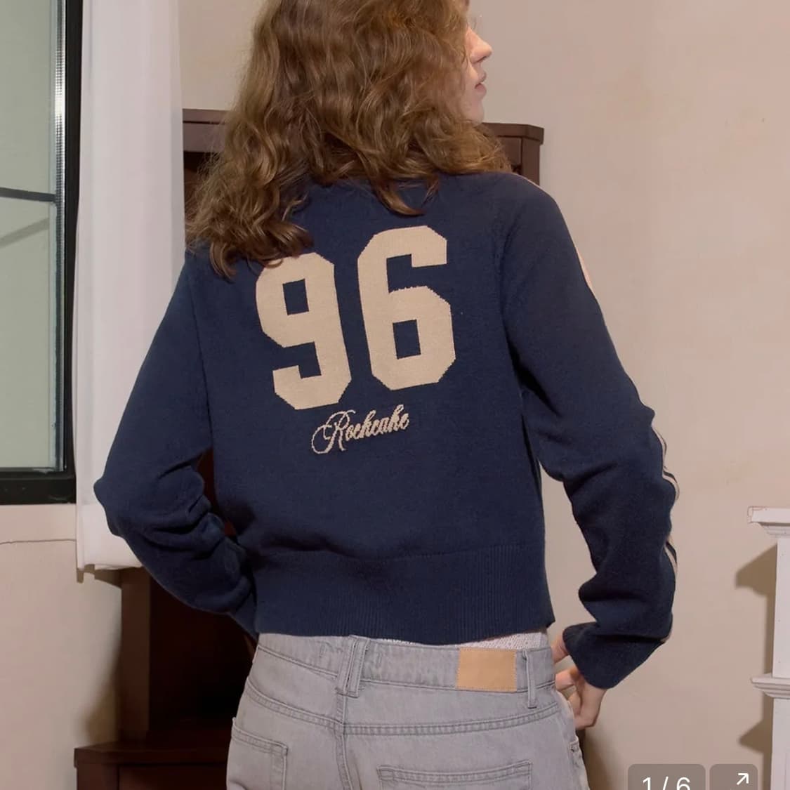 락케이크 스포츠 96 풀집가디건 네이비 상품이미지1