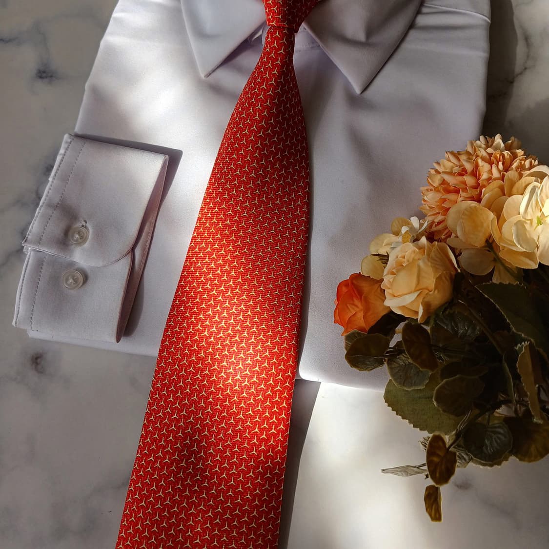 불가리 실크 다홍 세븐폴드 넥타이 9.7cm A+등급 A19578
 상품이미지5