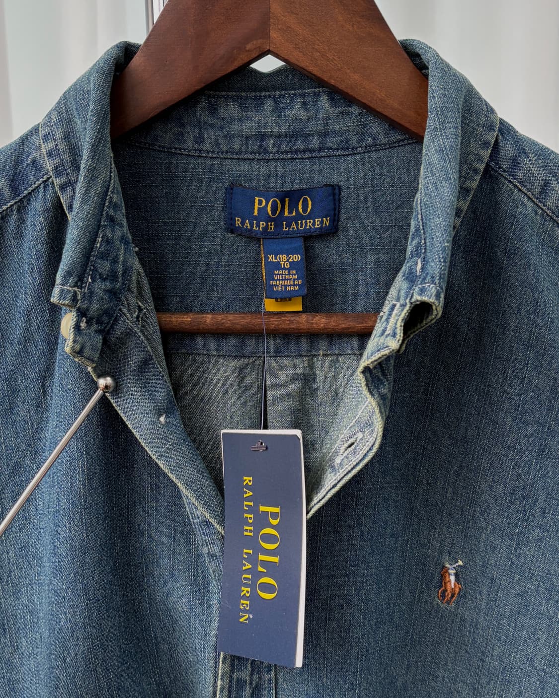 (새상품)[M]폴로 랄프로렌 샴브레이 데님 셔츠 상품이미지4