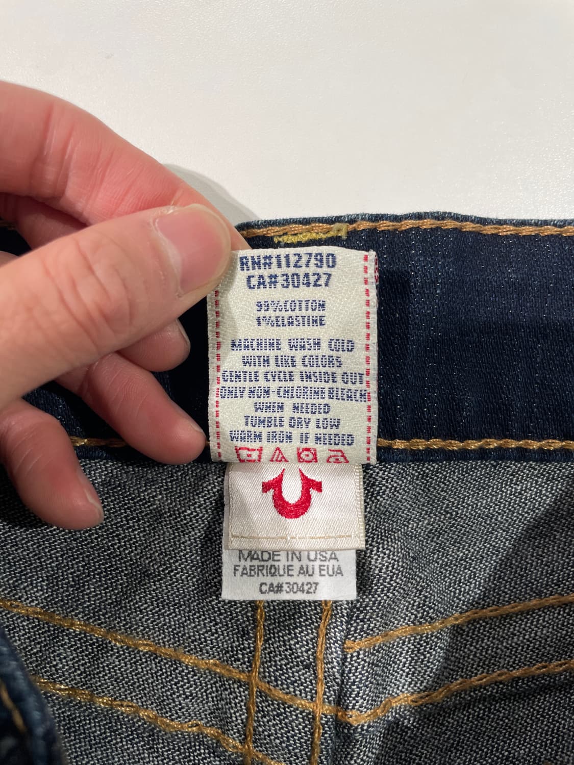 트루 릴리전 조니 진청 데미지 워싱 로우 라이즈 데님 팬츠 상품이미지8