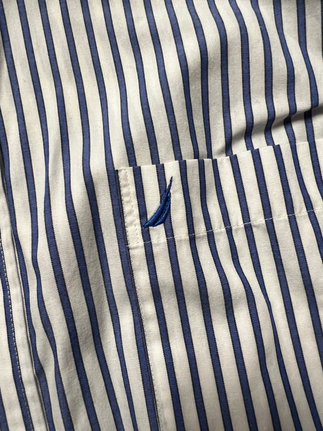 노티카 블루 스트라이프 버튼다운 셔츠 L 상품이미지3