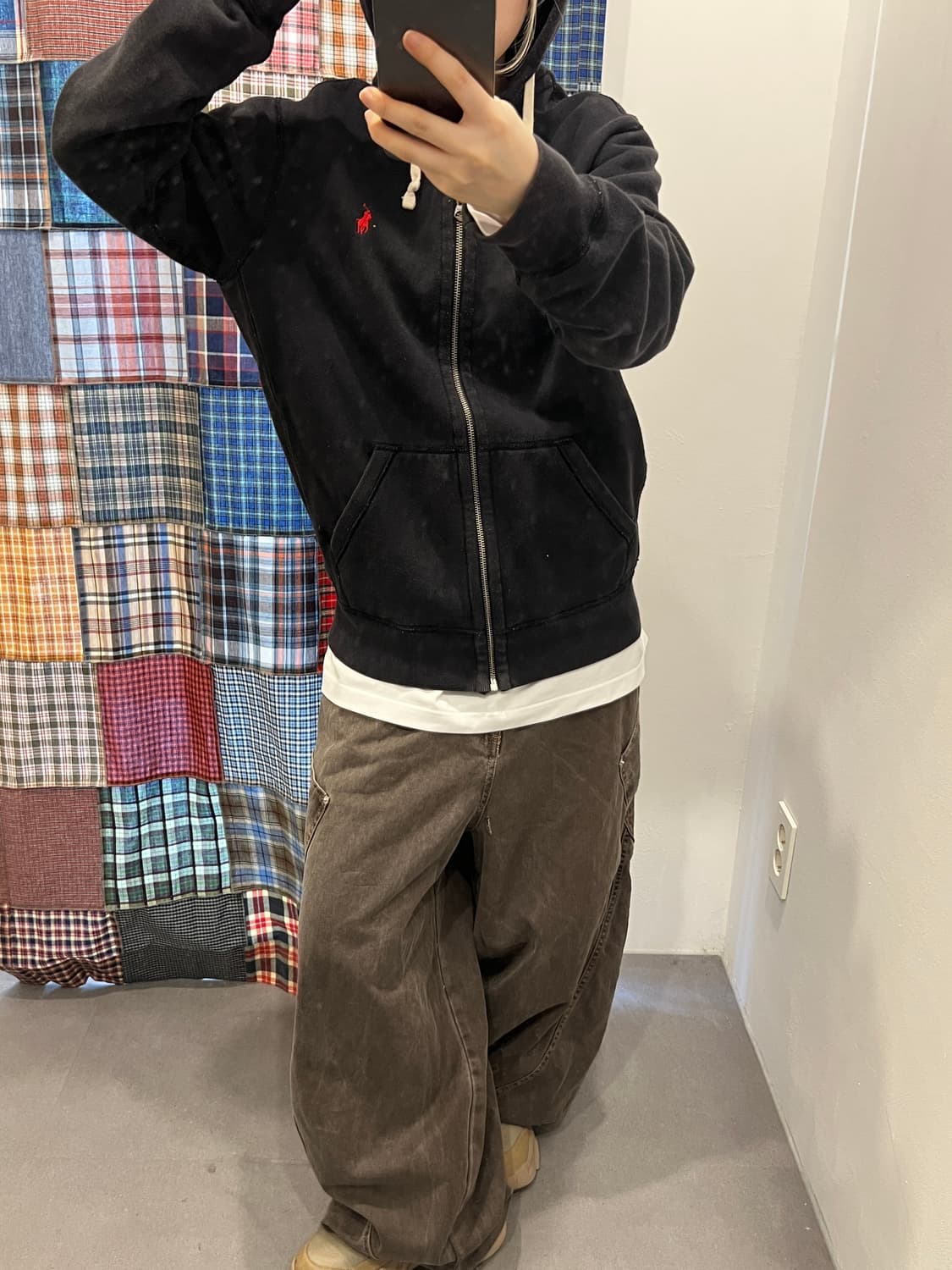폴로 블랙 후드집업 상품이미지5