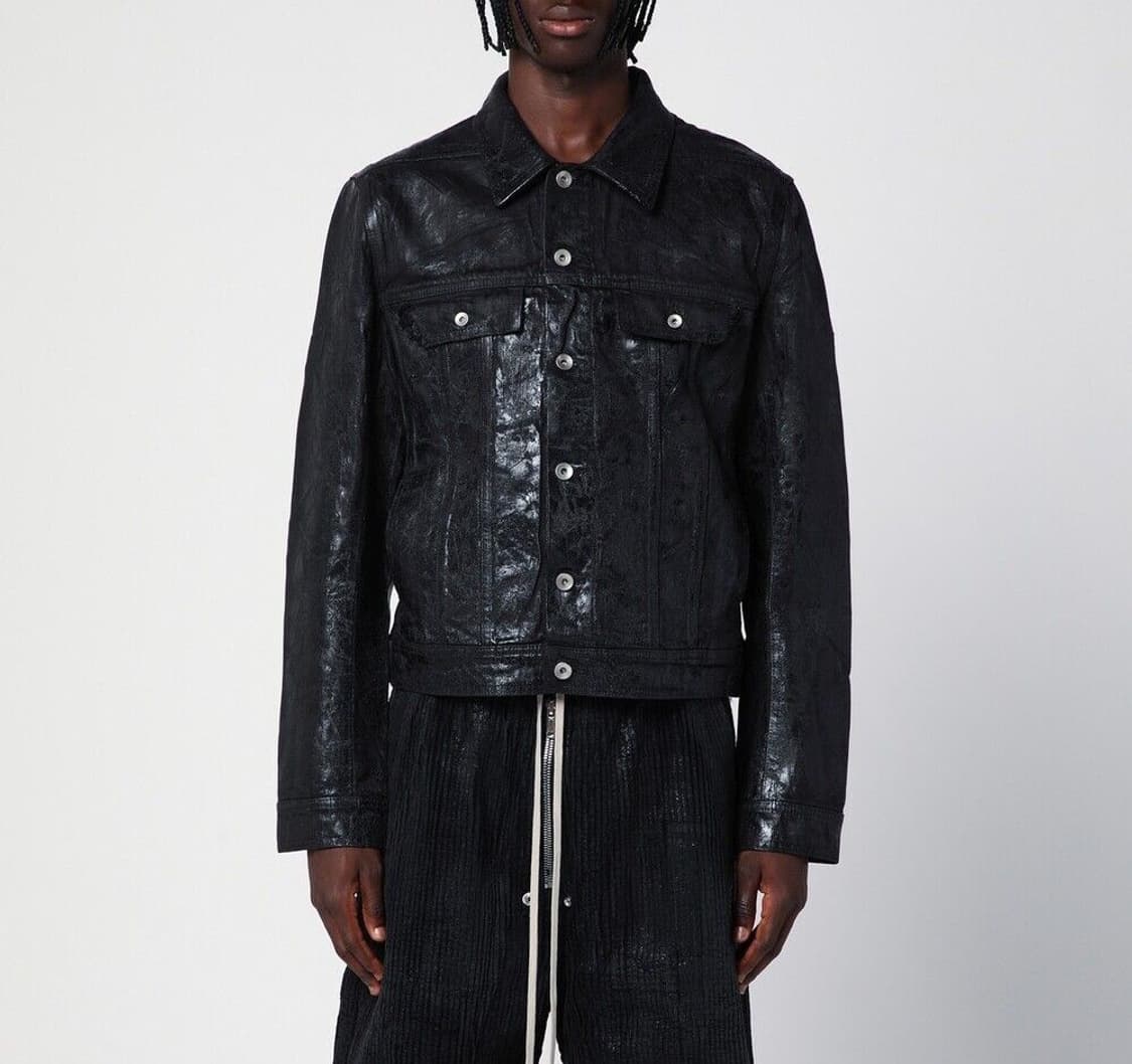 릭오웬스 왁스 코팅 트러커 자켓 상품이미지3